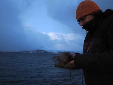 Renzo Spiteri field recording in Meistervik Norway