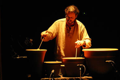 Renzo Spiteri Sounds Unlimited performance at SARC playing terracotta pots